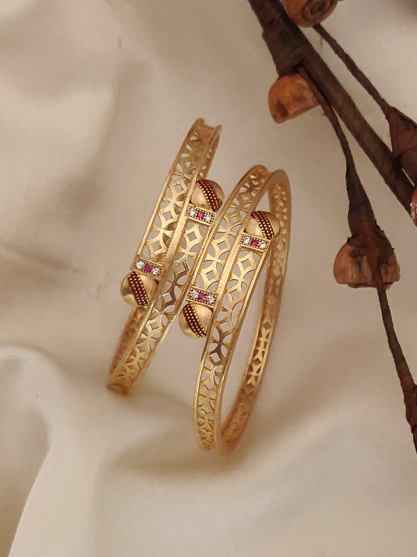 Gold Plated Designer Bangles for Women