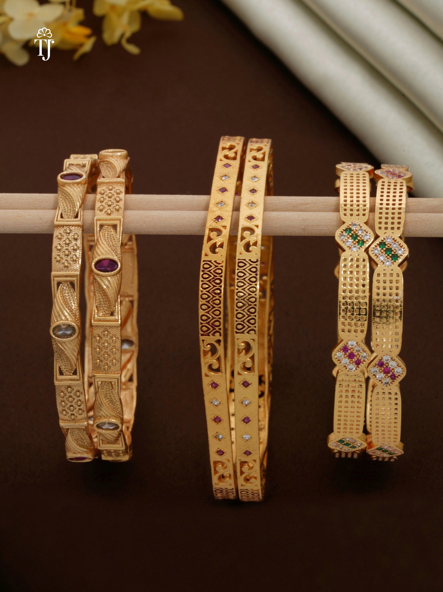 Buy Daily Wear Bangles Online | Premium Brass Bangles with High Gold Finish