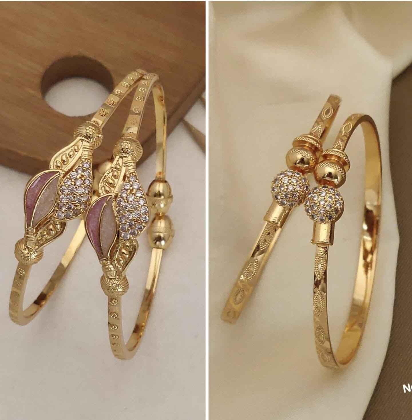 Stylish Adjustable Bracelets For Women & Girls Pack Of 4 Piece ( 2 Pair)