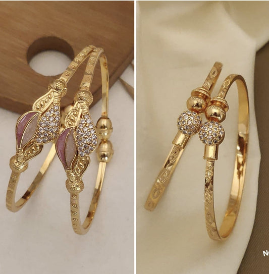 Stylish Adjustable Bracelets For Women & Girls Pack Of 4 Piece ( 2 Pair)