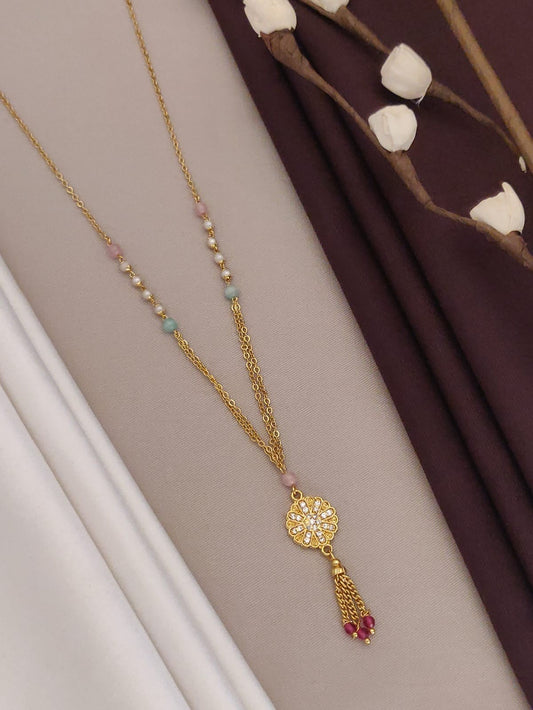 Beautiful Monalisha Stone Bracelet With Micro Gold Finish