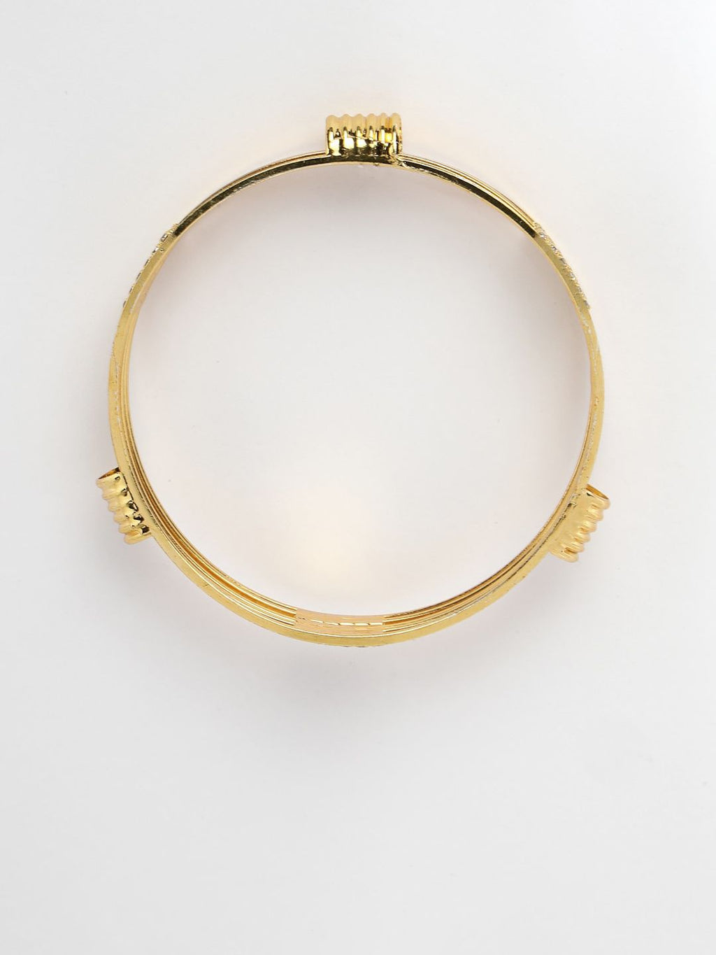 American Diamond Bangles With Micro Gold Finish Pack Of 2 Piece (1 Pair)