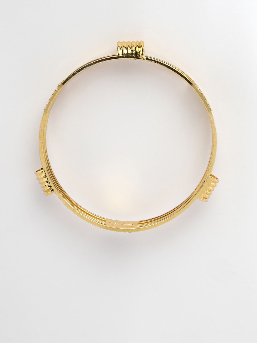 American Diamond Bangles With Micro Gold Finish Pack Of 2 Piece (1 Pair)