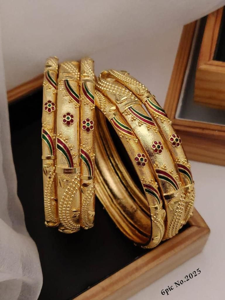 Traditional Bangles With Trendy Meenawork