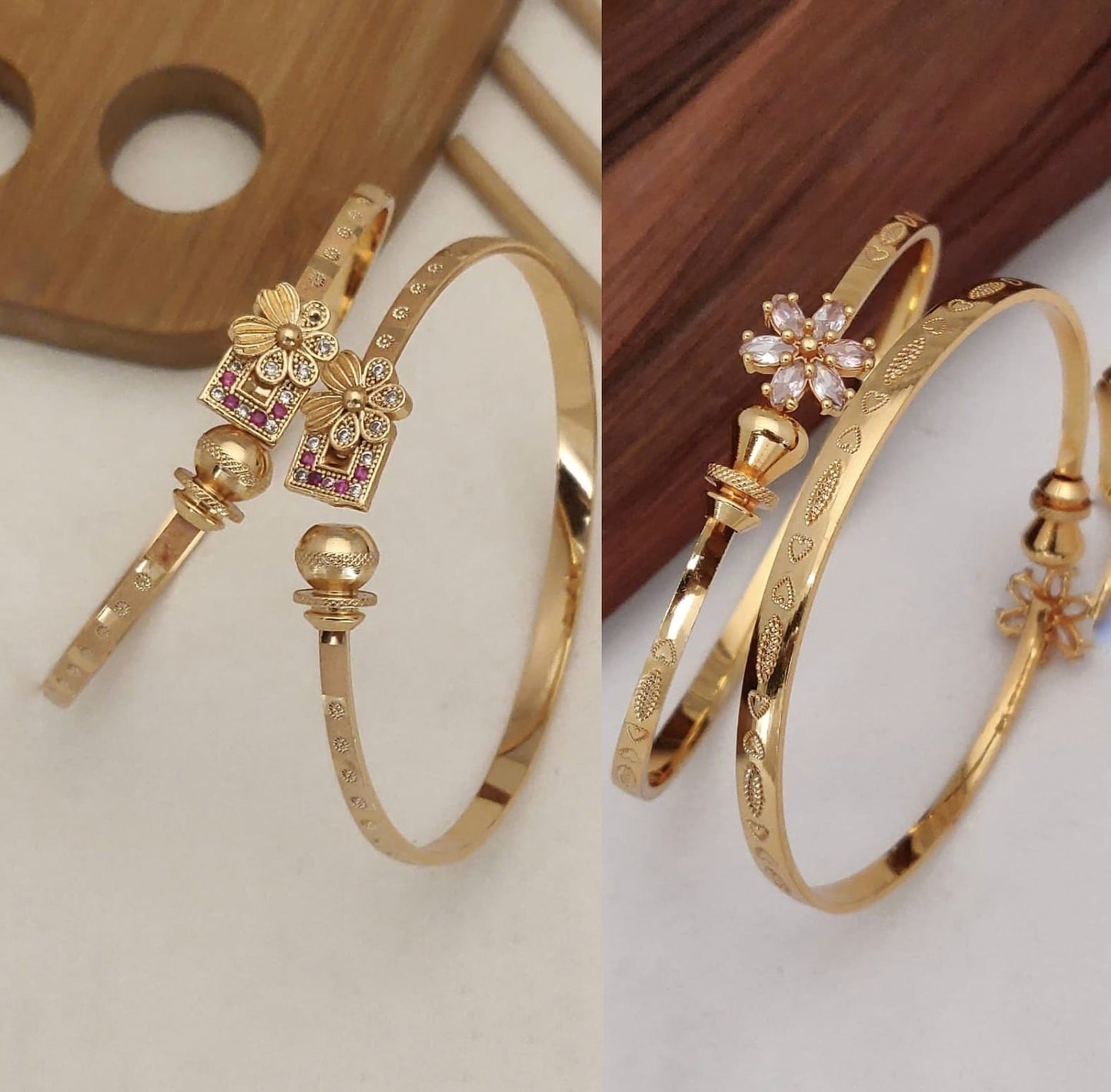 Stylish Adjustable Bracelets For Women & Girls Pack Of 4 Piece ( 2 Pair)