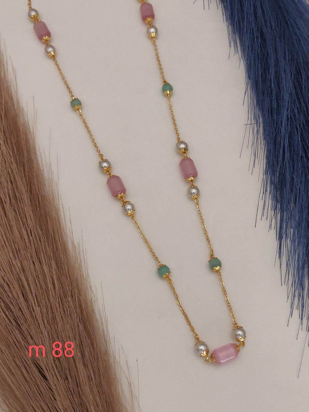 Beautiful Silver-Gold Finish Mala With High Gold