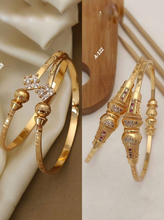 Stylish Adjustable Bracelets For Women & Girls Pack Of 4 Piece ( 2 Pair)