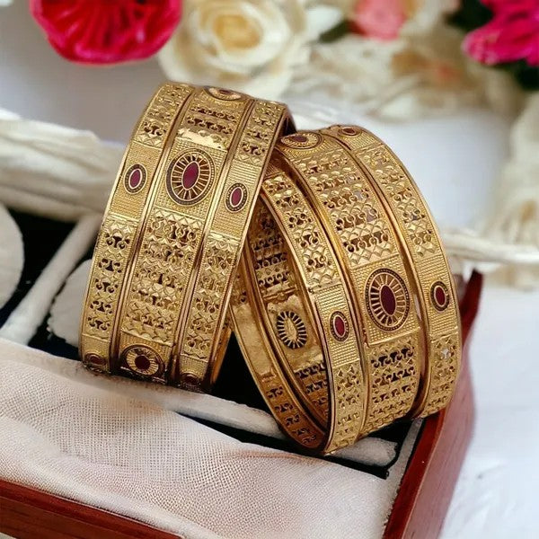 Stylish Tradition Designer Daily Wear Bangles Set Pack Of 6 Pis