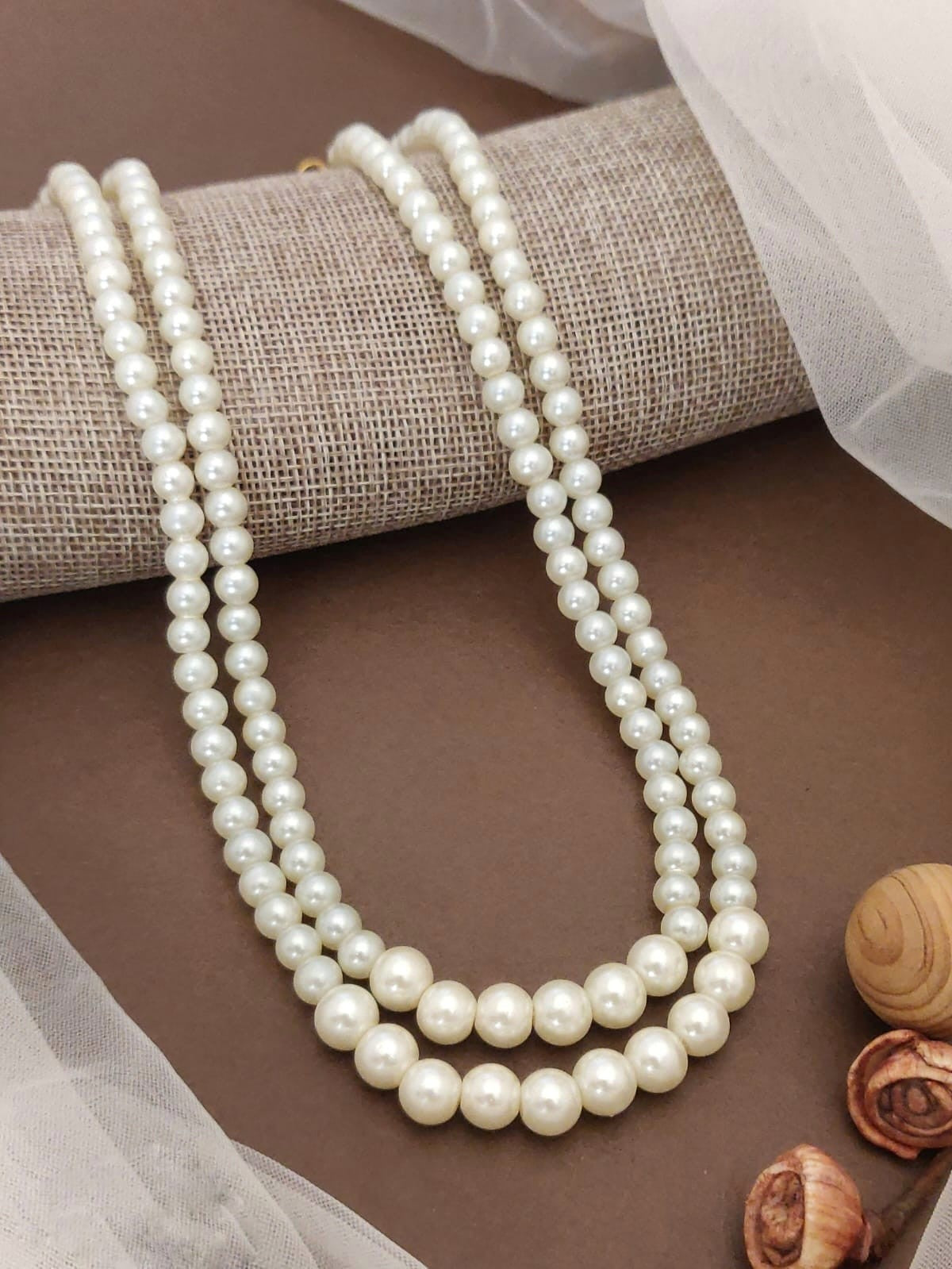 Stylish Daily Wear Two Layer Orignal Pearl Mala For Women & Girls