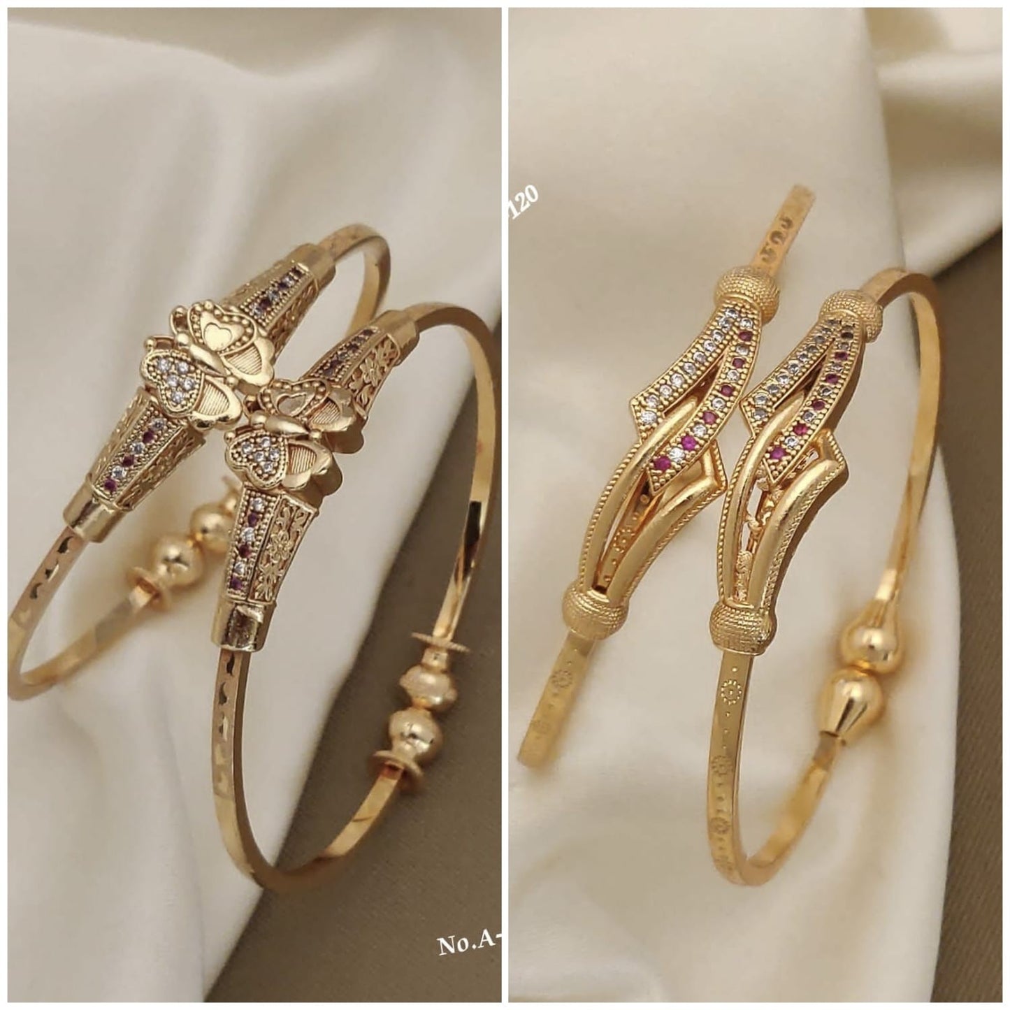 Stylish Adjustable Bracelets For Women & Girls Pack Of 4 Piece ( 2 Pair)