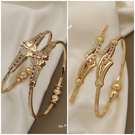 Stylish Adjustable Bracelets For Women & Girls Pack Of 4 Piece ( 2 Pair)