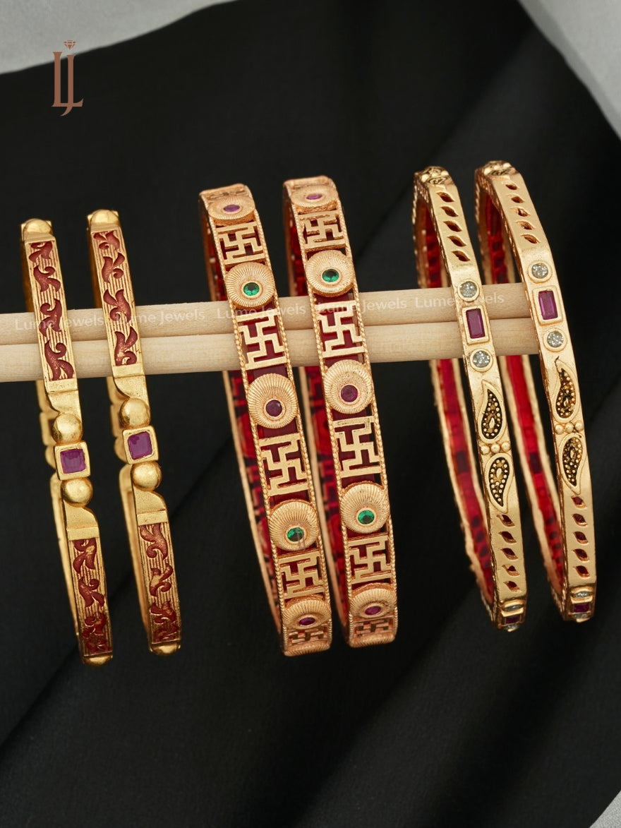 Buy Artificial Bangles Online | Designer Leaf & Sathiya Design Bangles