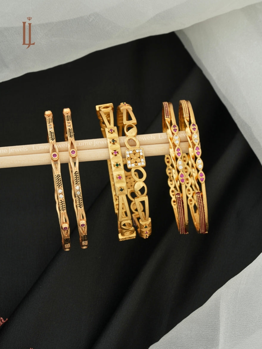 Buy South Indian Bangles Online | Slim Designer Bangles