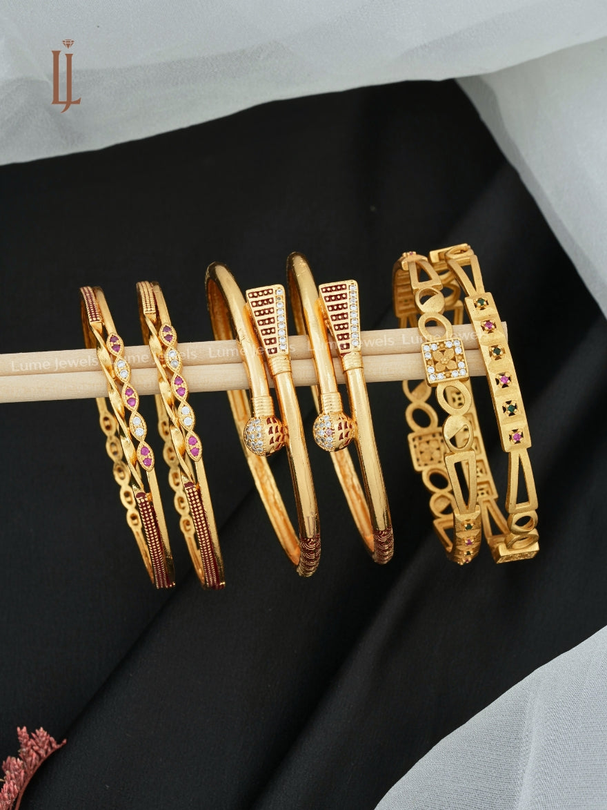 Buy Stylish Bangles for Women Online | Architectural & Honeycomb Jaali Designer Bangles