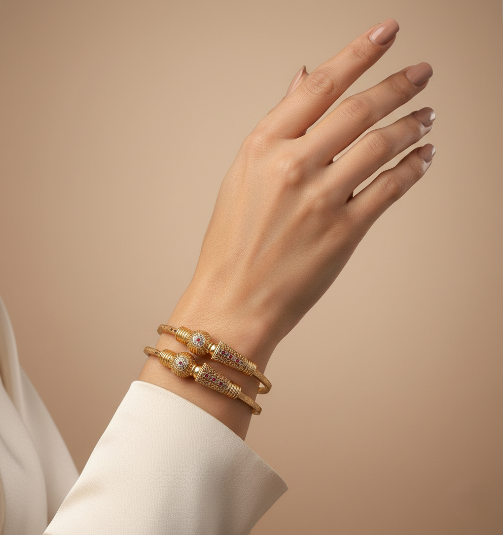 Stylish Adjustable Bracelets For Women & Girls Pack Of 2 Piece (1 Pair)