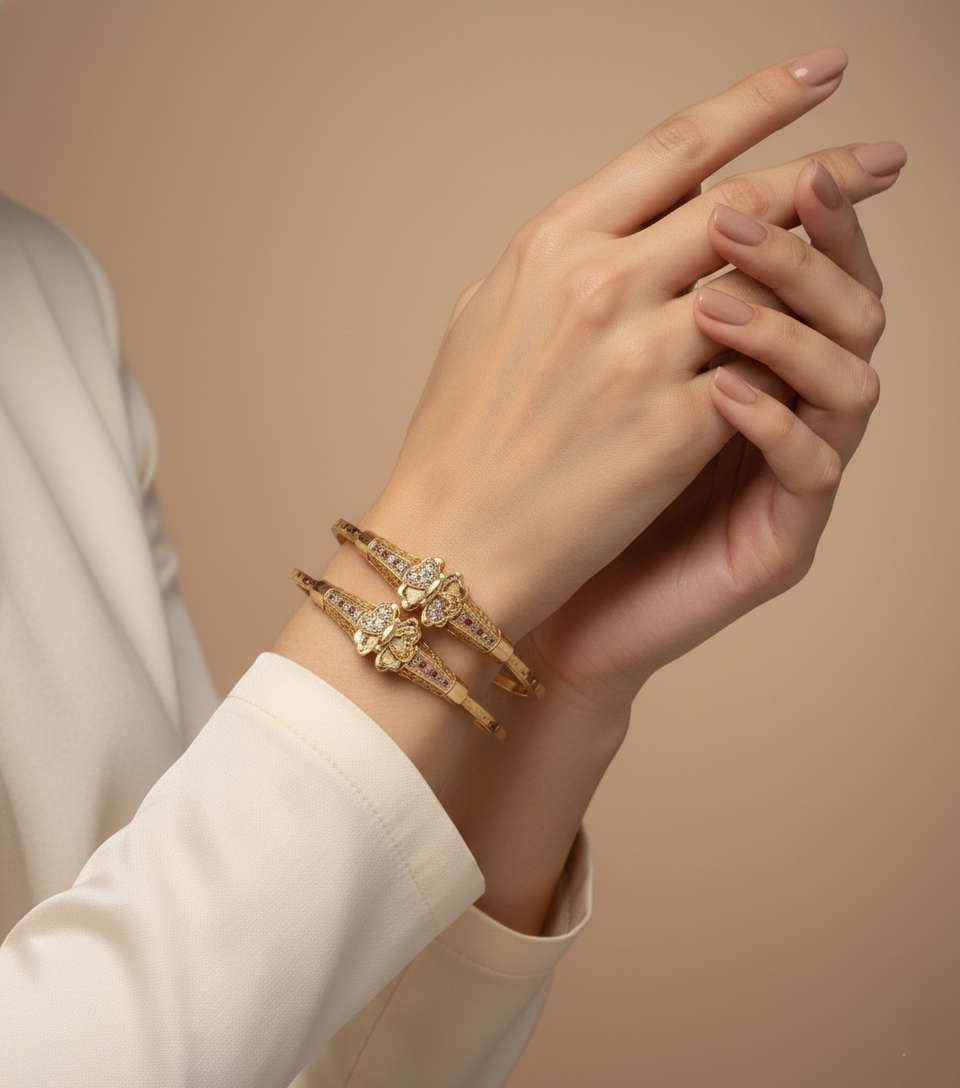 Stylish Adjustable Bracelet For Women & Girls Pack Of 2 Piece (1 Pair)