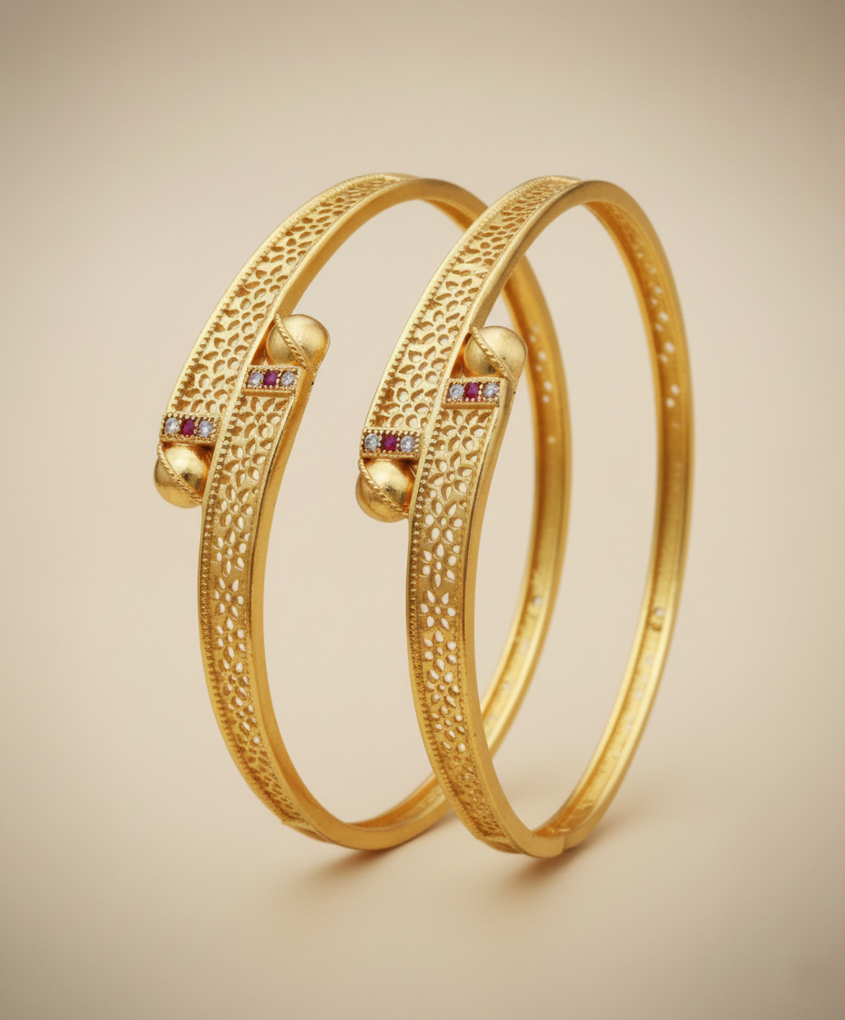 Beautiful Designer Bangles Pack Of 2 Piece (1 Pair)
