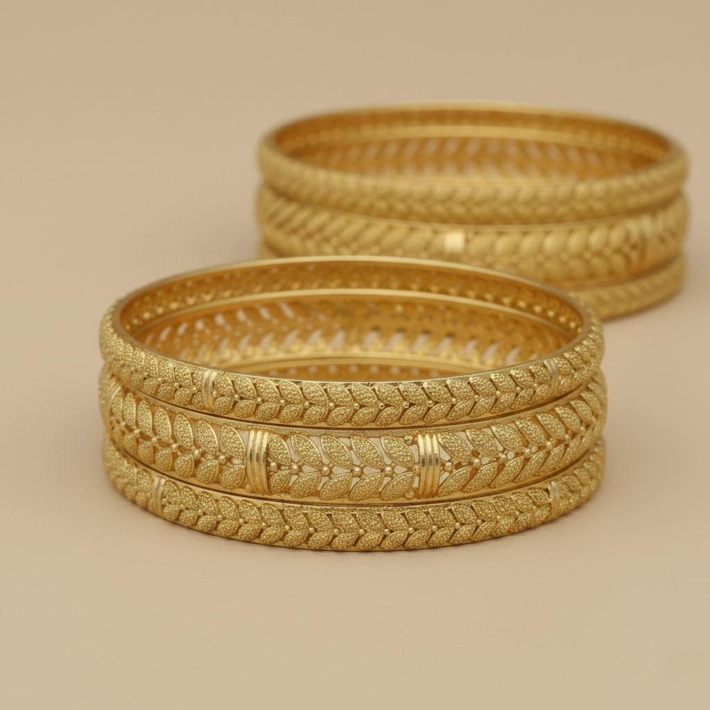 Beautiful Designer Six Pis Bangles With Chuda Style