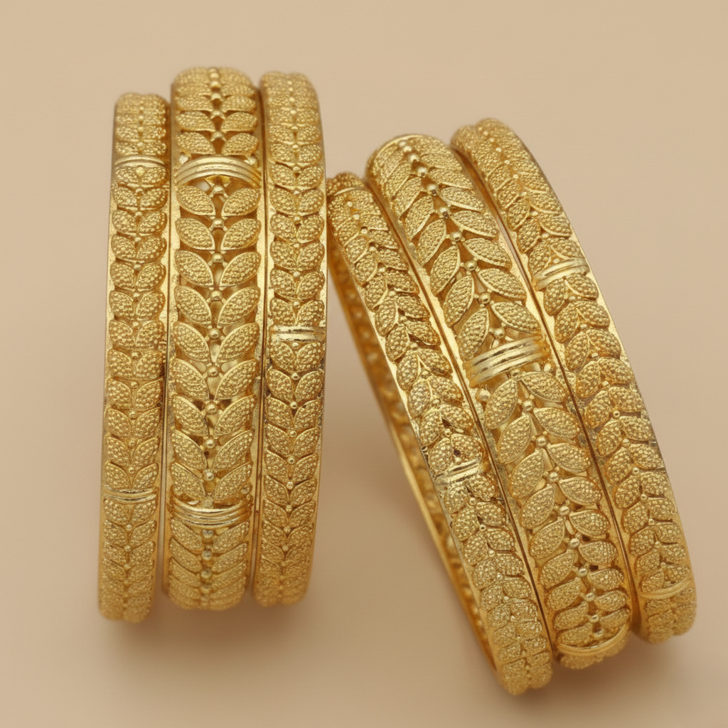 Beautiful Designer Six Pis Bangles With Chuda Style