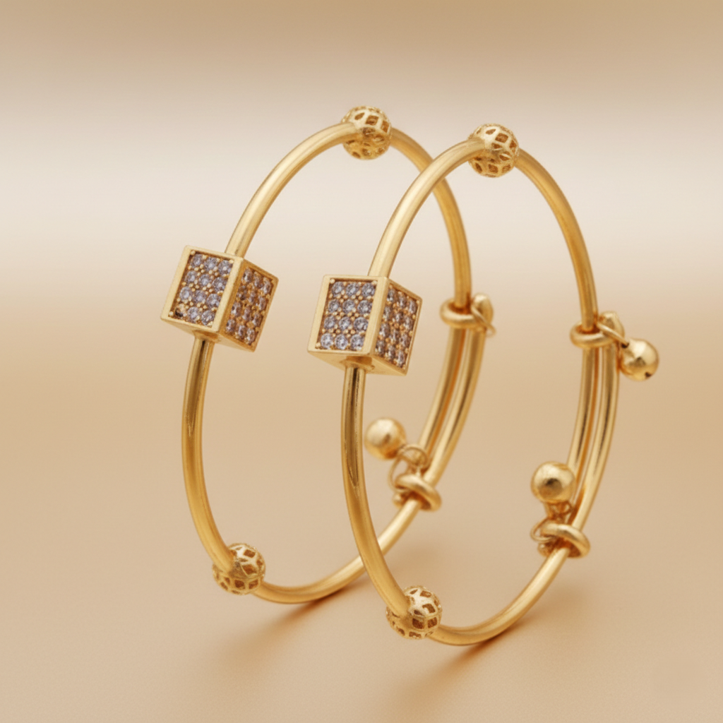 Women Gold Plated Bracelet Bangles