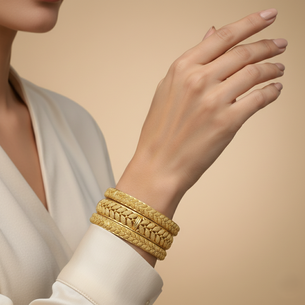 Beautiful Designer Six Pis Bangles With Chuda Style