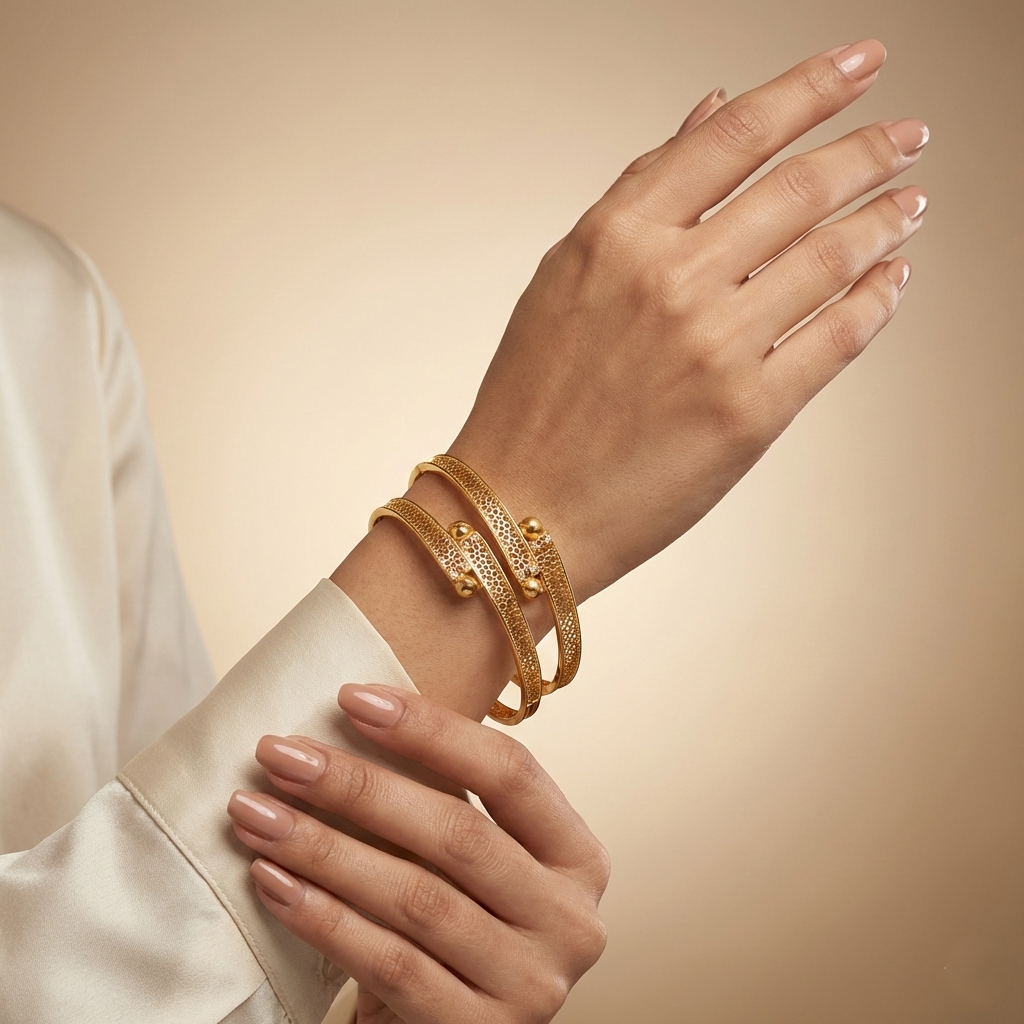 Beautiful Designer Daily wear Bangles Pack of 2 Pis (1 Pair)