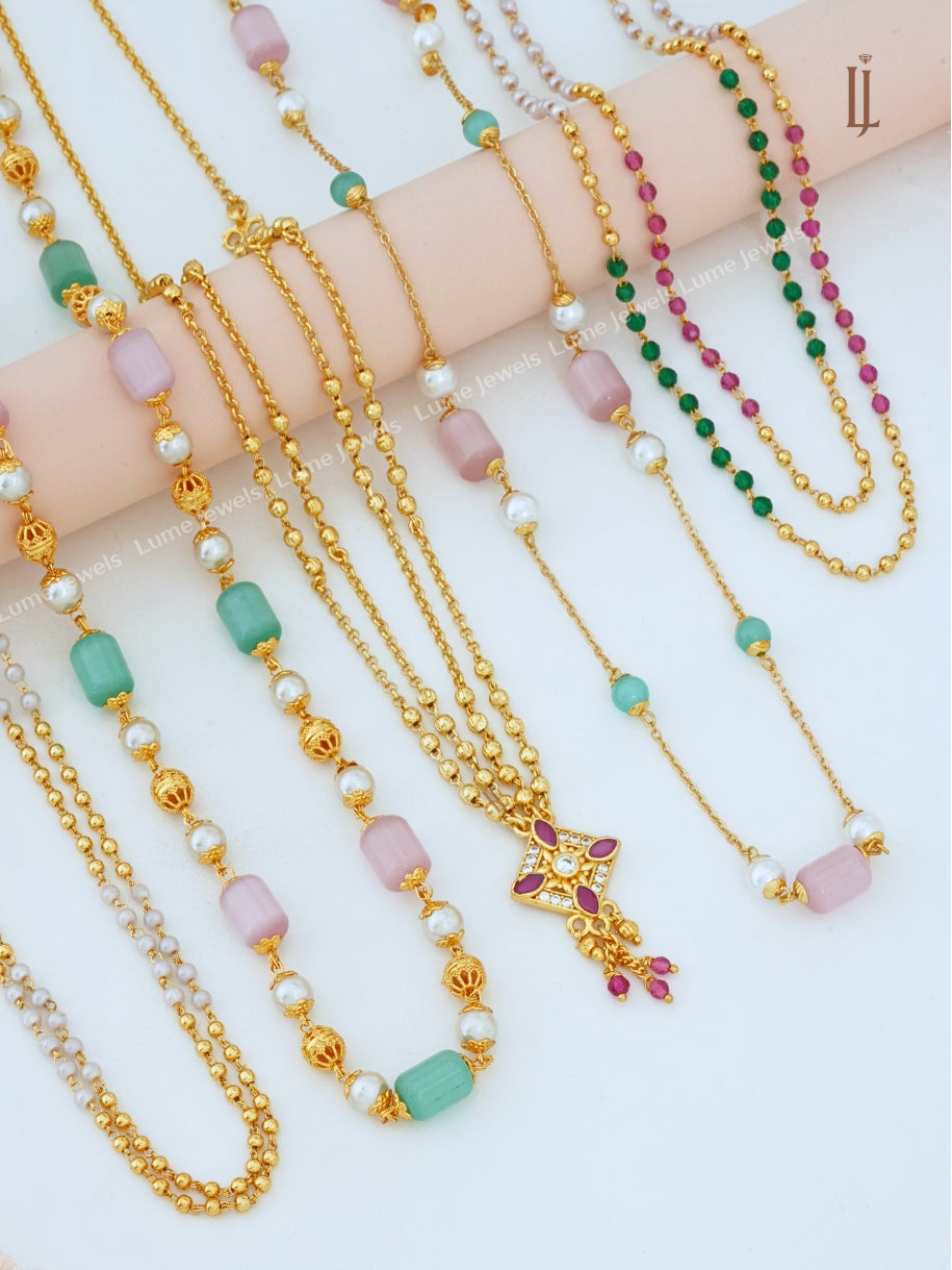 Mala Jewellery Design Combo for Women | Two-Layer Premium Monalisa Bead Malas