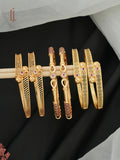 Micro Gold Plated Bangles | Net Style & Slim AD Diamond Bangles