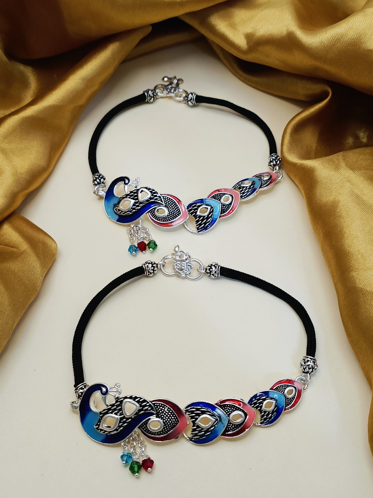 Peacock Style Anklets For Women & Girls