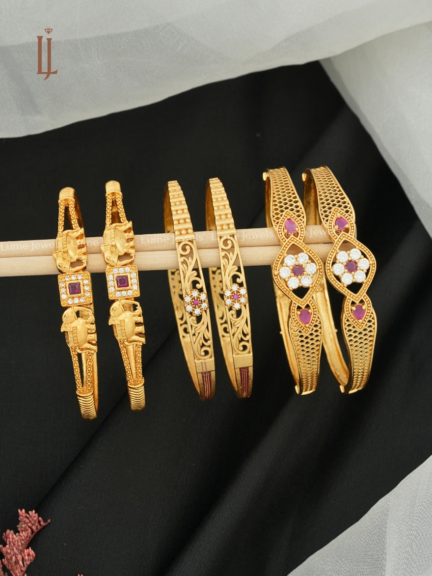 Buy Brass Bangles Online India | Designer Statement Bangles for Women
