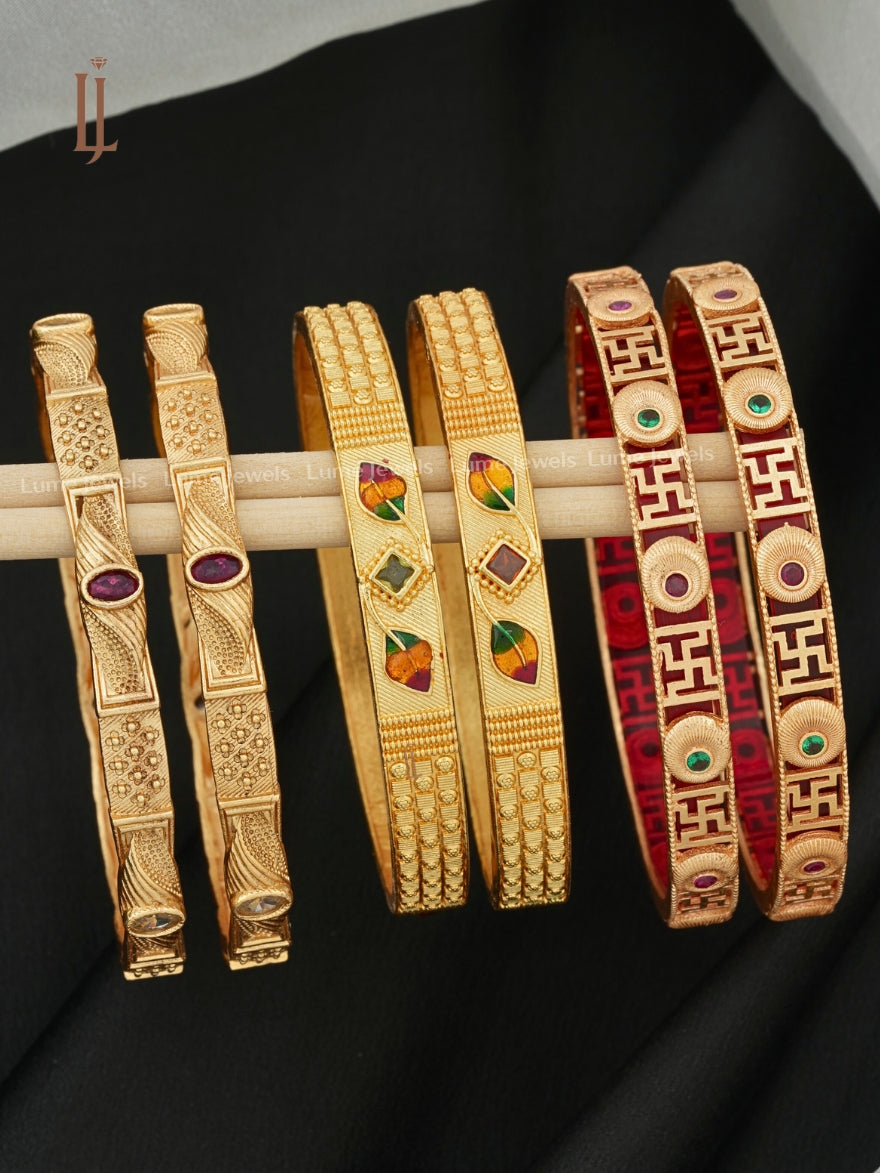 Artificial Daily Wear Bangles | Designer Rajwadi & Sathiya Style Bangles