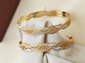 Stylish Daily Wear CNC Bangles With Silver-Gold Finish