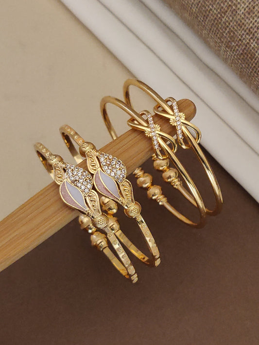 Stylish Adjustable Bracelets For Women & Girls Pack Of 4 Piece ( 2 Pair)