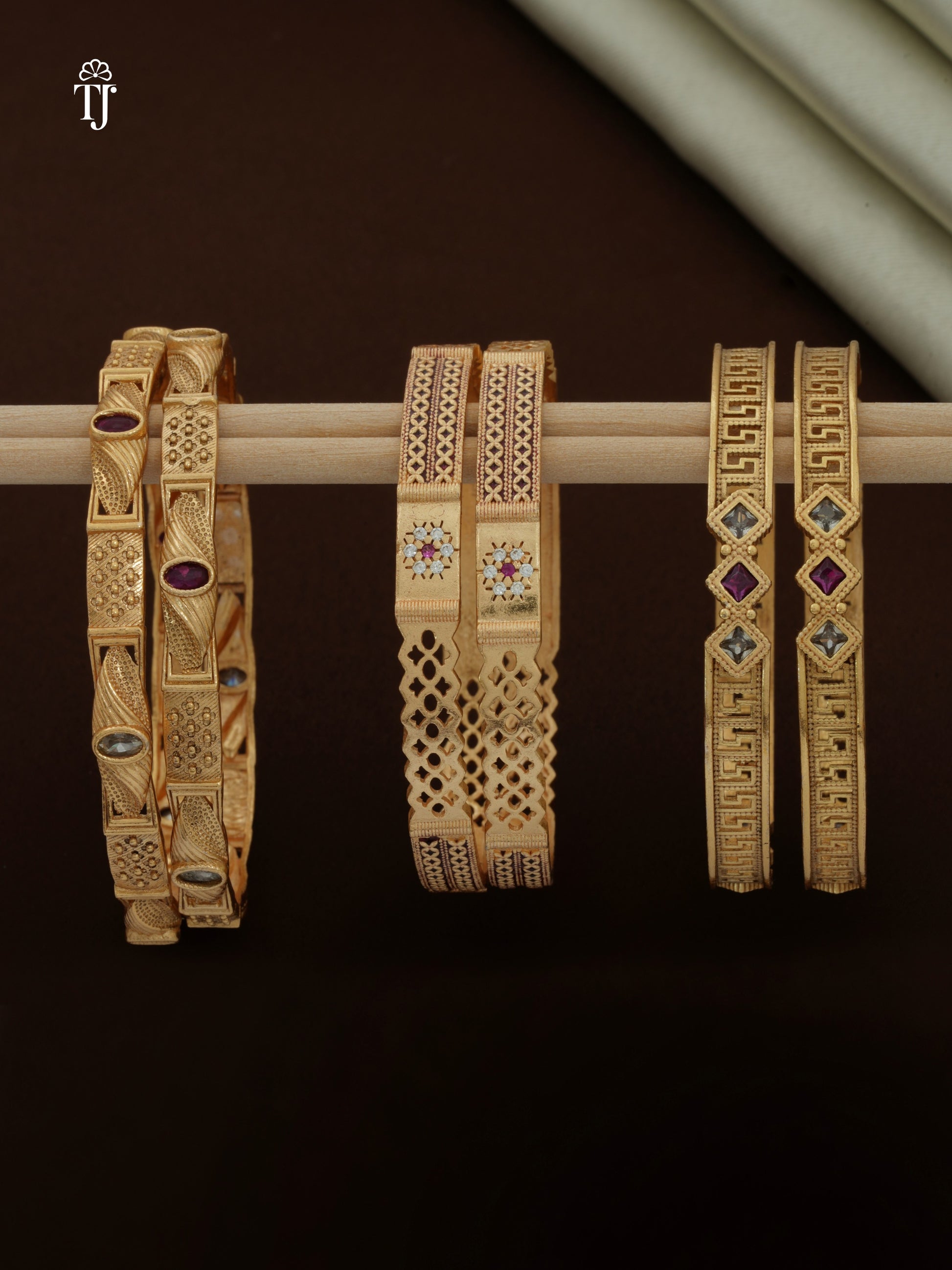 High Gold Finish Brass Bangles Set | Premium Quality Bangles for Everyday Wear