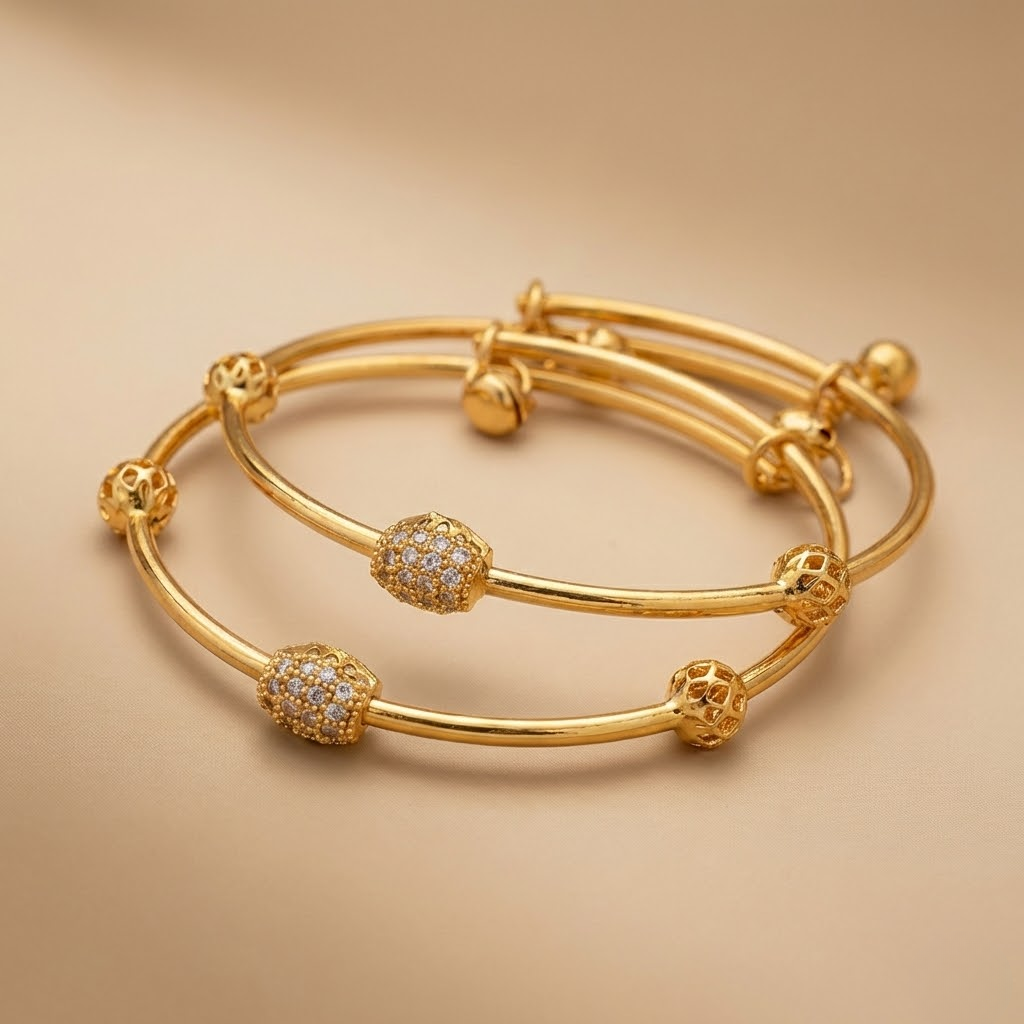 Women Gold Plated Bracelet Bangles