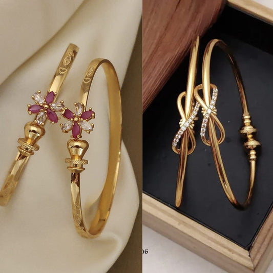 Stylish Daily Wear Adjustable Bracelets For Women & Girls Pack Of 4 Piece   ( 2 Pair)