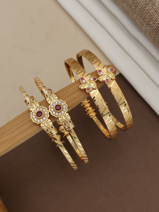 Stylish Adjustable Bracelets For Women & Girls Pack Of 4 Piece ( 2 Pair)