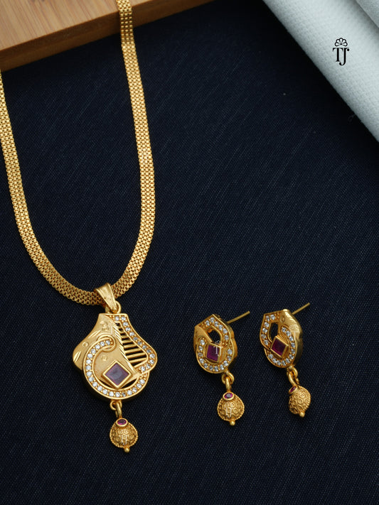 Gold Plated Necklace Set for Women | Radiant Necklace and Earrings Set