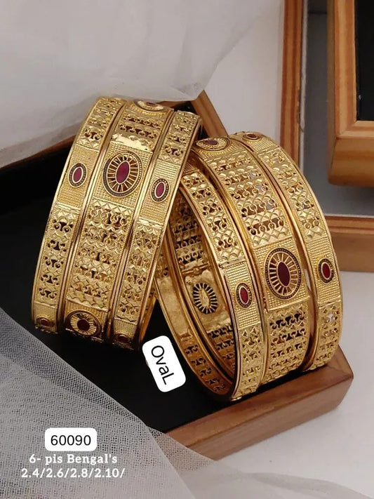 Stylish Tradition Designer Daily Wear Bangles Set Pack Of 6 Pis