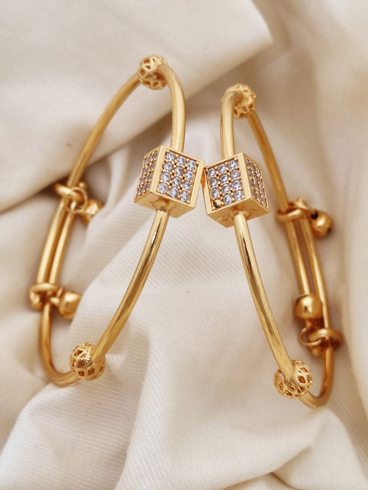 Women Gold Plated Bracelet Bangles