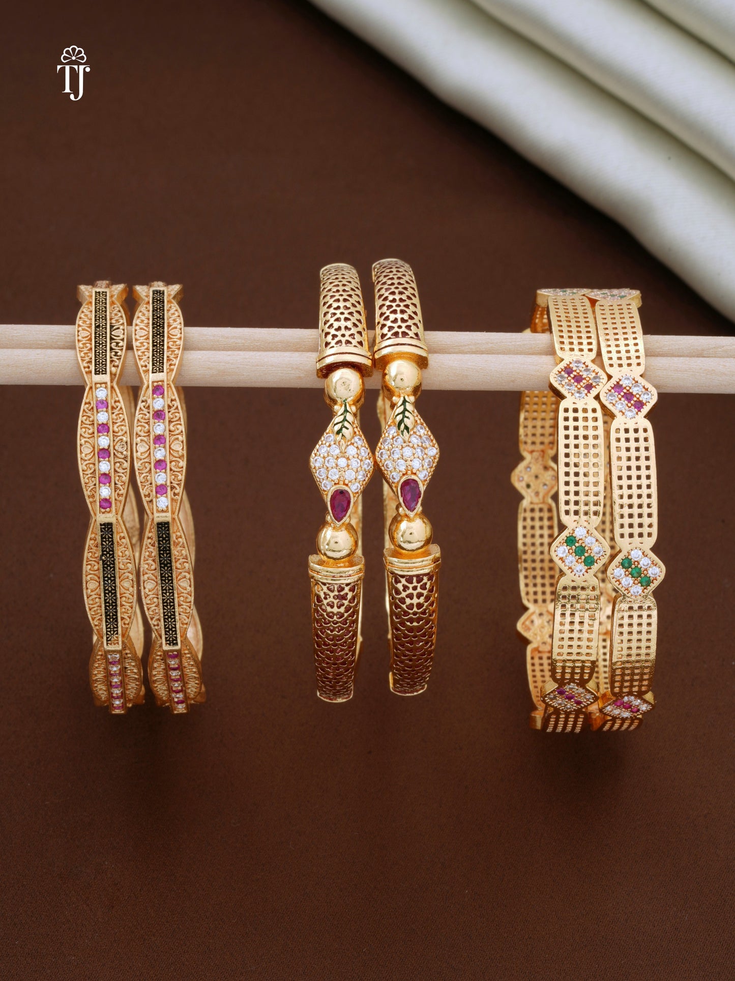 Discover Gold Plated Bangles Designs Online | Luxurious Brass Bangles for Every Look