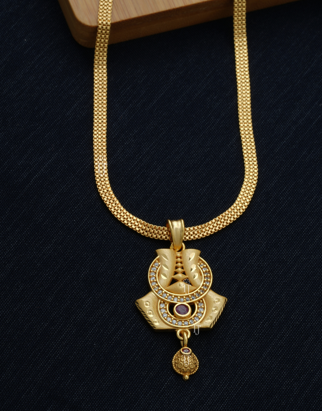 1gm Gold Plated Pendant Set for Women | Radiant Pendant and Earrings Set