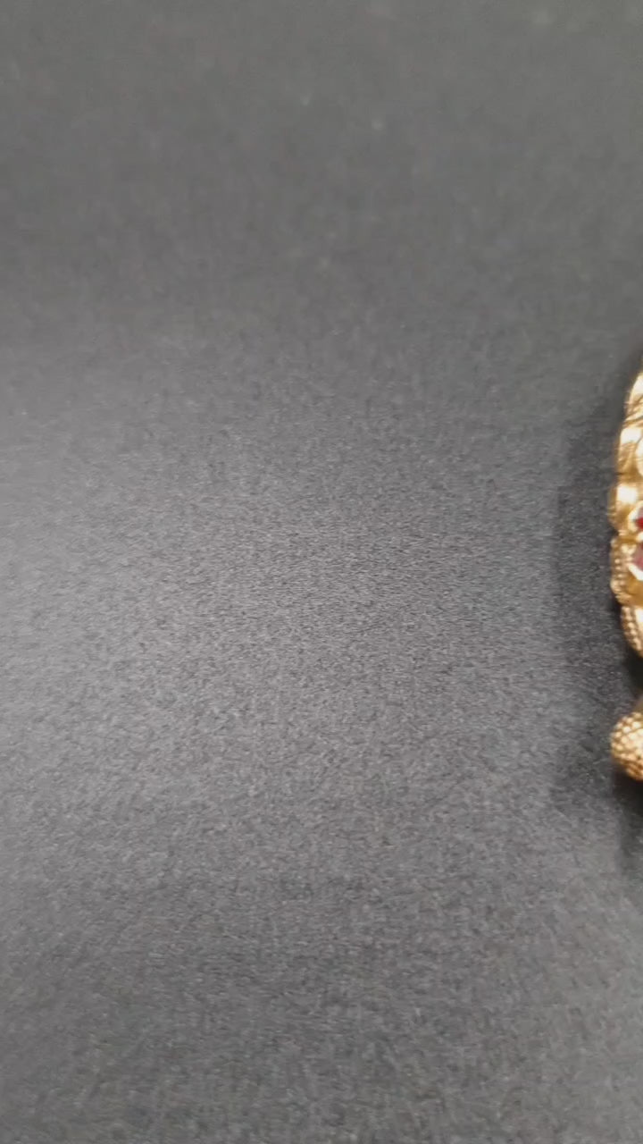 Stylish Hathi Mora Bangles With Matt Finish Gold Pack Of 2 Piece (1 Pair)