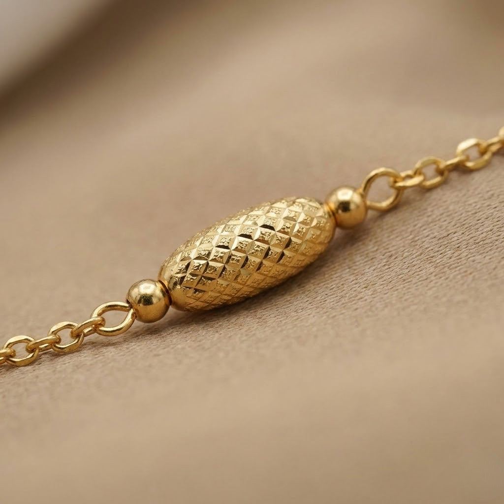 Stylish Daily Wear Anklets With Micro Gold Finish ( 10 " Inch )