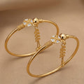 Stylish Daily Wear Golden Bracelet For Women & Girls Pack Of 2 Pis ( 1 Pair )