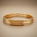 Beautiful Designer Bangles With Forming Gold Plated pack of 2 Piece (1 pair)