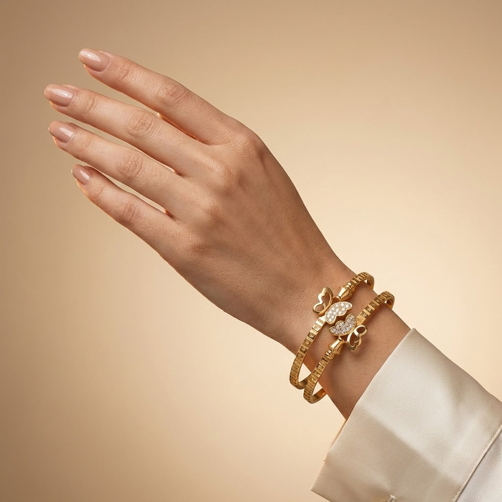 Stylish Adjustable Bracelet For Women & Girls Pack Of 2 Piece (1 Pair)