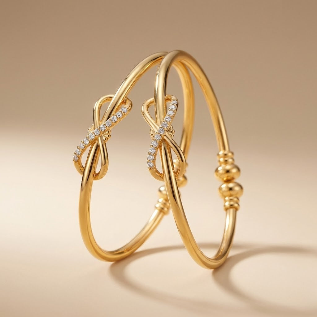 Stylish Infinity Kadli With Added Stones