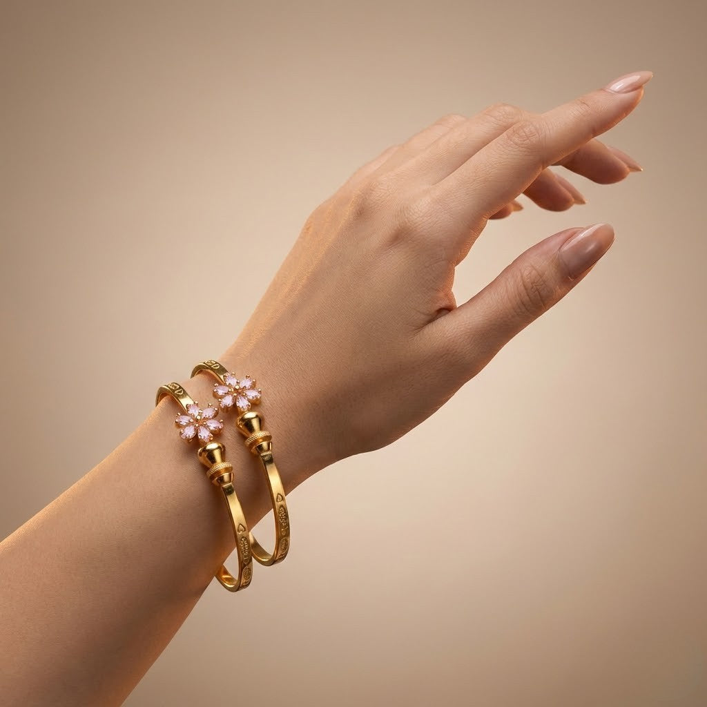 Stylish Adjustable Bracelet For Women & Girls Pack Of 2 Piece (1 Pair)