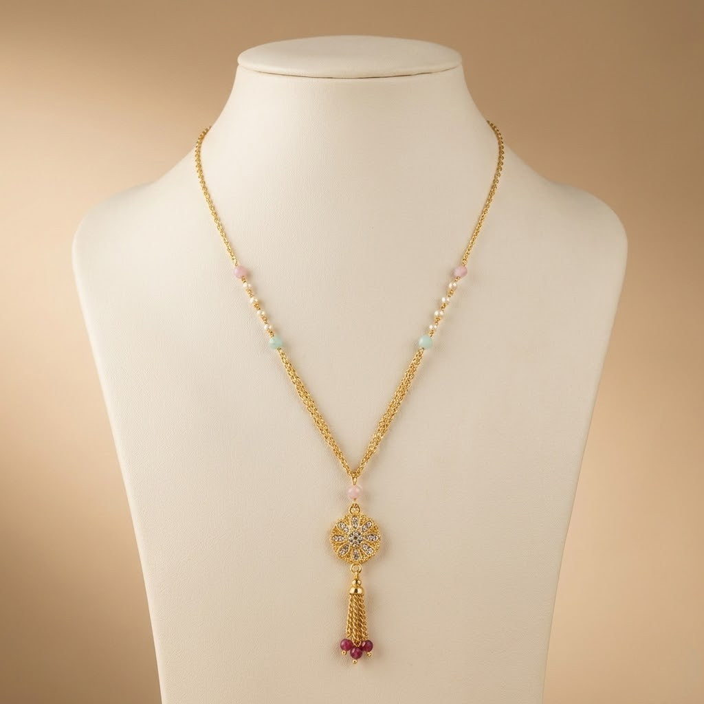 Beautiful Monalisha Stone Bracelet With Micro Gold Finish